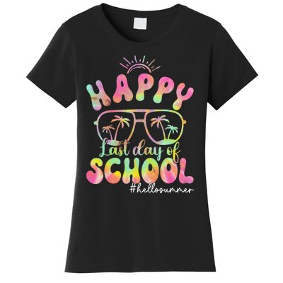 Happy Last Day Of School Hello Summer Students And Teachers Out For Summer Women's T-Shirt