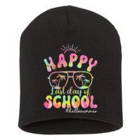 Happy Last Day Of School Hello Summer Students And Teachers Out For Summer Short Acrylic Beanie