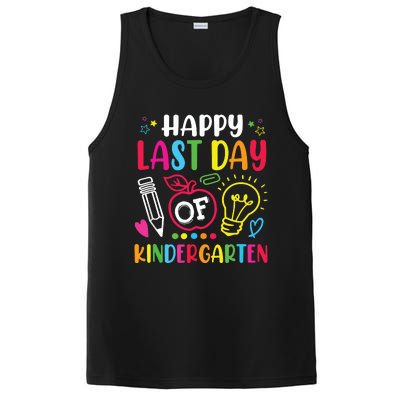 Happy Last Day Of Kindergarten School Funny Teacher Students PosiCharge Competitor Tank