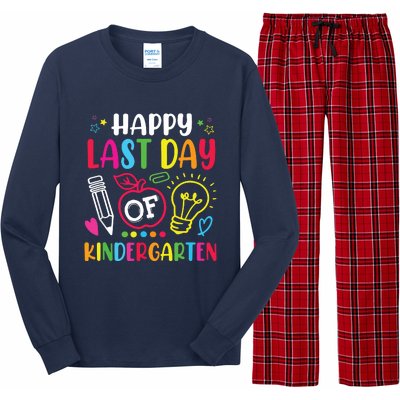 Happy Last Day Of Kindergarten School Funny Teacher Students Long Sleeve Pajama Set