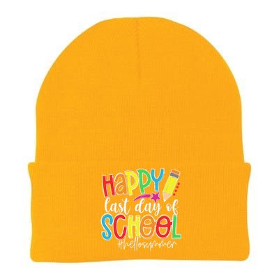 Happy Last Day Of School Teacher Graduation Last Day Knit Cap Winter Beanie