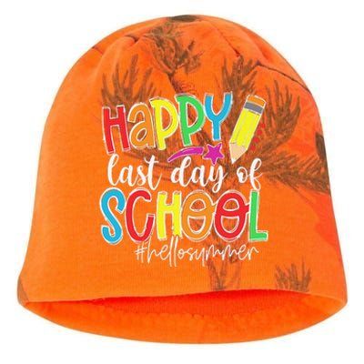 Happy Last Day Of School Teacher Graduation Last Day Kati - Camo Knit Beanie