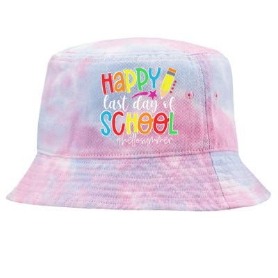 Happy Last Day Of School Teacher Graduation Last Day Tie-Dyed Bucket Hat