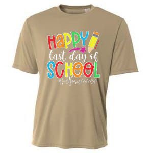 Happy Last Day Of School Teacher Graduation Last Day Cooling Performance Crew T-Shirt