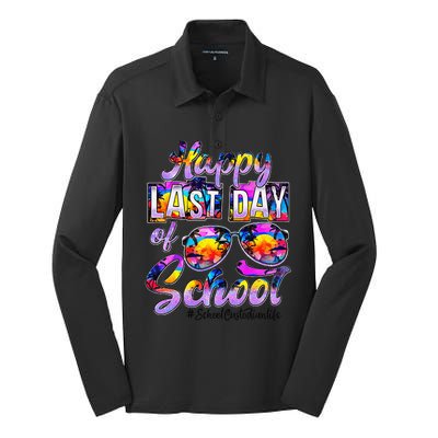 Happy Last Day Of School Sunglasses School Custodian Life Silk Touch Performance Long Sleeve Polo