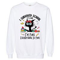 Happy Last Day Of School Teacher Student Graduation Garment-Dyed Sweatshirt