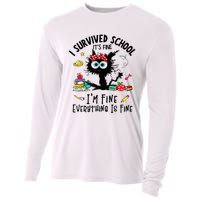 Happy Last Day Of School Teacher Student Graduation Cooling Performance Long Sleeve Crew