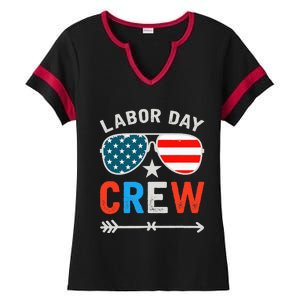 Happy Labor Day Crew Patriot Happy Labor Day Ladies Halftime Notch Neck Tee