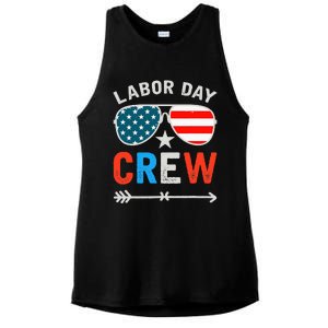 Happy Labor Day Crew Patriot Happy Labor Day Ladies PosiCharge Tri-Blend Wicking Tank