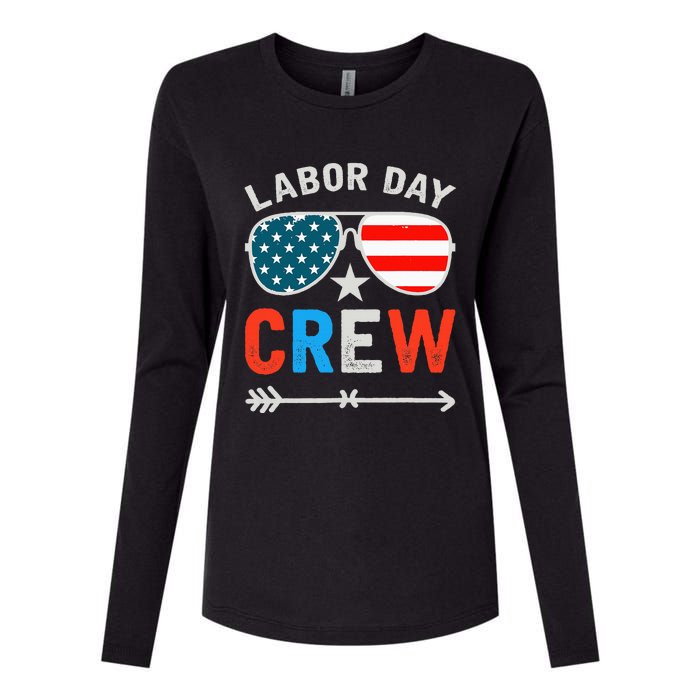 Happy Labor Day Crew Patriot Happy Labor Day Womens Cotton Relaxed Long Sleeve T-Shirt