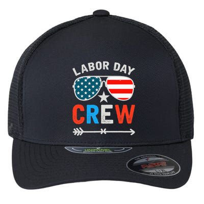 Happy Labor Day Crew Patriot Happy Labor Day Flexfit Unipanel Trucker Cap