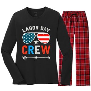 Happy Labor Day Crew Patriot Happy Labor Day Women's Long Sleeve Flannel Pajama Set 