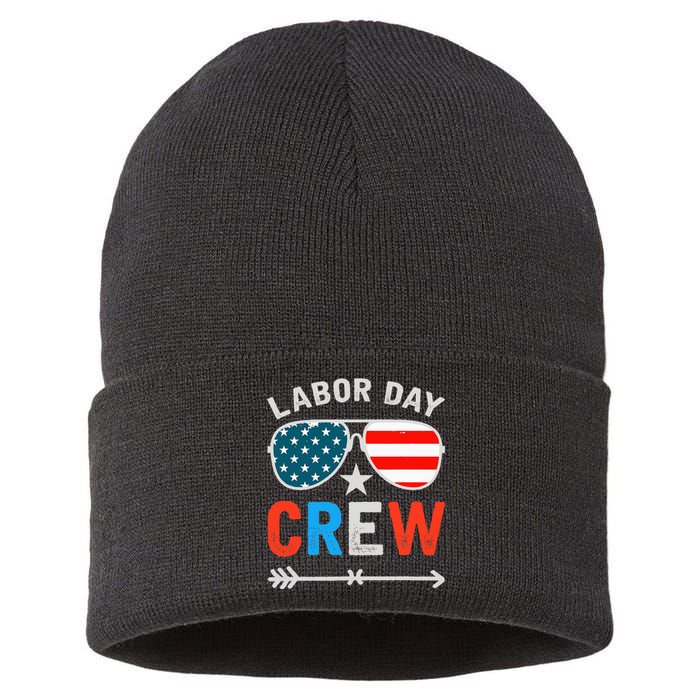 Happy Labor Day Crew Patriot Happy Labor Day Sustainable Knit Beanie