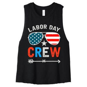 Happy Labor Day Crew Patriot Happy Labor Day Women's Racerback Cropped Tank