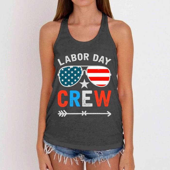 Happy Labor Day Crew Patriot Happy Labor Day Women's Knotted Racerback Tank