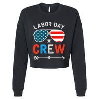 Happy Labor Day Crew Patriot Happy Labor Day Cropped Pullover Crew