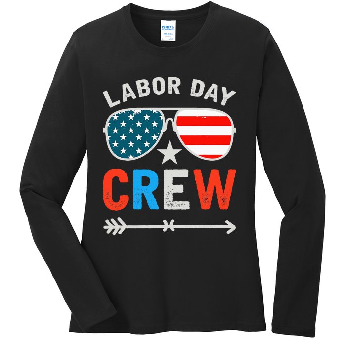 Happy Labor Day Crew Patriot Happy Labor Day Ladies Long Sleeve Shirt