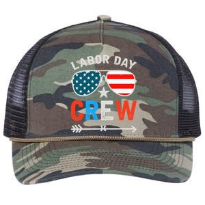 Happy Labor Day Crew Patriot Happy Labor Day Retro Rope Trucker Hat Cap