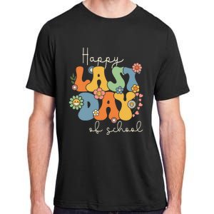 Happy Last Day Of School Graduation Groovy Teacher Student Adult ChromaSoft Performance T-Shirt