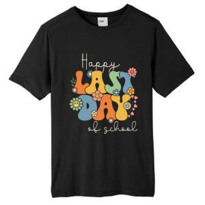 Happy Last Day Of School Graduation Groovy Teacher Student Tall Fusion ChromaSoft Performance T-Shirt