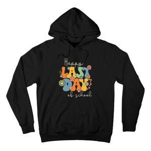 Happy Last Day Of School Graduation Groovy Teacher Student Tall Hoodie