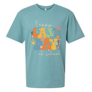 Happy Last Day Of School Graduation Groovy Teacher Student Sueded Cloud Jersey T-Shirt