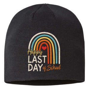 Happy Last Day Of School Teacher Student Graduation Sustainable Beanie