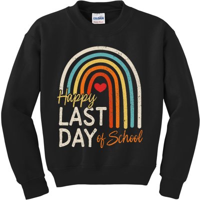 Happy Last Day Of School Teacher Student Graduation Kids Sweatshirt