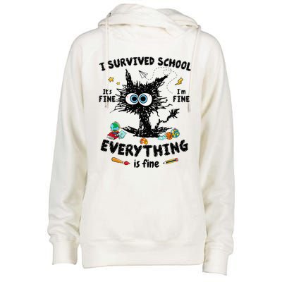 Happy Last Day Of School Teacher Student Graduation Womens Funnel Neck Pullover Hood