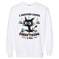 Happy Last Day Of School Teacher Student Graduation Garment-Dyed Sweatshirt