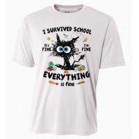 Happy Last Day Of School Teacher Student Graduation Cooling Performance Crew T-Shirt