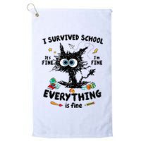 Happy Last Day Of School Teacher Student Graduation Platinum Collection Golf Towel