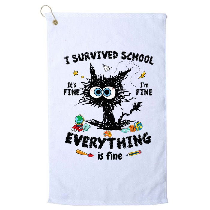 Happy Last Day Of School Teacher Student Graduation Platinum Collection Golf Towel