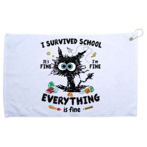 Happy Last Day Of School Teacher Student Graduation Grommeted Golf Towel