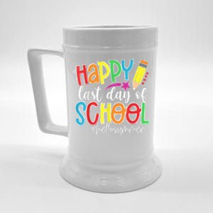 Happy Last Day Of School Teacher Graduation Last Day Beer Stein