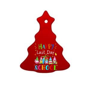 Happy Last Day Of School Teacher Student Graduation Gnomes Ceramic Tree Ornament