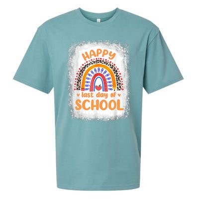 Happy Last Day Of School Rainbow Funny Summer Vacation Sueded Cloud Jersey T-Shirt