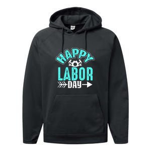 Happy Labor Day Gift Performance Fleece Hoodie