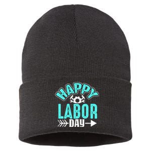 Happy Labor Day Gift Sustainable Knit Beanie