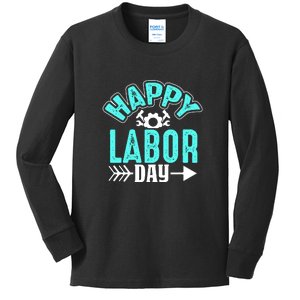 Happy Labor Day Gift Kids Long Sleeve Shirt