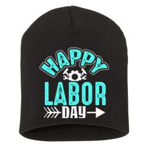 Happy Labor Day Gift Short Acrylic Beanie