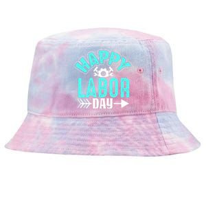 Happy Labor Day Gift Tie-Dyed Bucket Hat