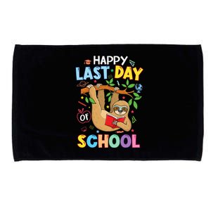 Happy Last Day Of School Teacher Cute Sloth Graduation Gift Microfiber Hand Towel