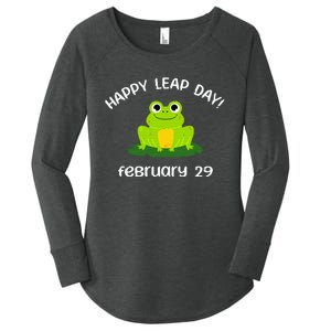 Happy Leap Day Year 2024 February 29th Funny Frog lovers Women's Perfect Tri Tunic Long Sleeve Shirt