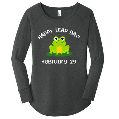 Happy Leap Day Year 2024 February 29th Funny Frog lovers Women's Perfect Tri Tunic Long Sleeve Shirt