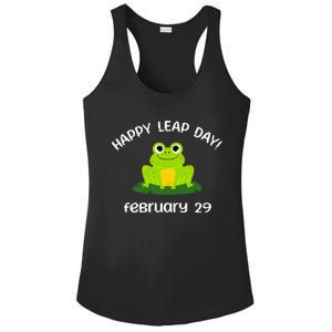 Happy Leap Day Year 2024 February 29th Funny Frog lovers Ladies PosiCharge Competitor Racerback Tank