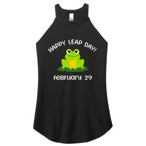 Happy Leap Day Year 2024 February 29th Funny Frog lovers Women's Perfect Tri Rocker Tank