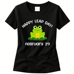 Happy Leap Day Year 2024 February 29th Funny Frog lovers Women's T-Shirt