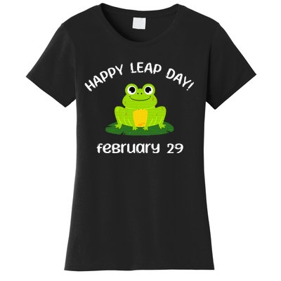 Happy Leap Day Year 2024 February 29th Funny Frog lovers Women's T-Shirt