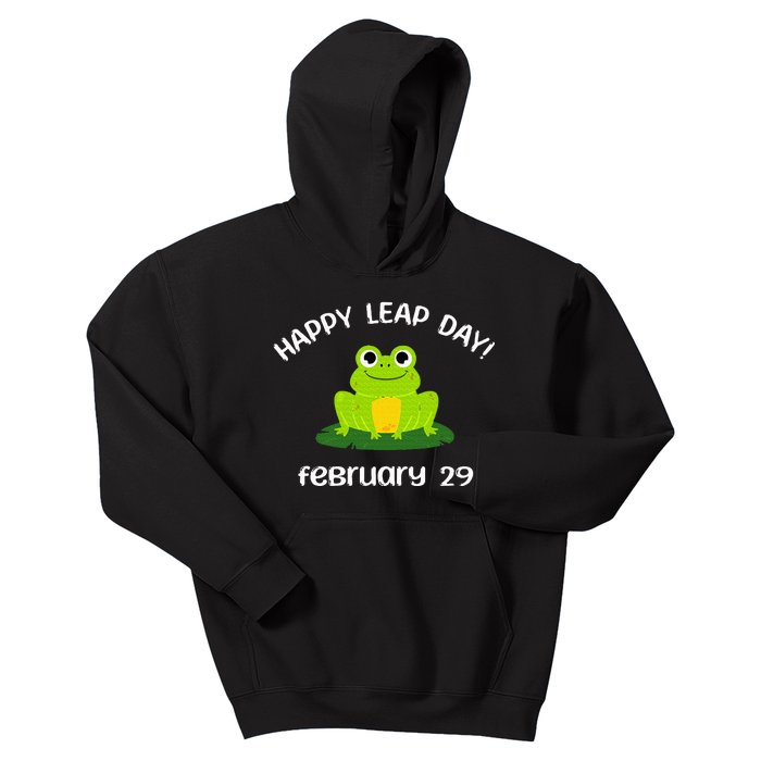 Happy Leap Day Year 2024 February 29th Funny Frog lovers Kids Hoodie